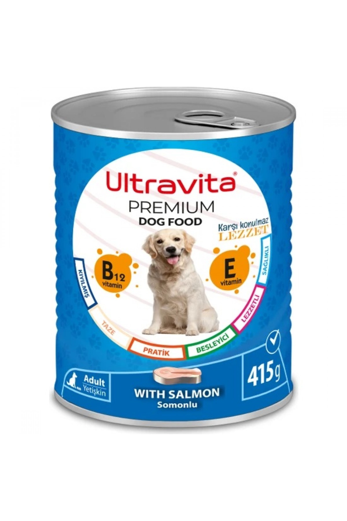 Ultravita Premium Yüksek Proteinli Balık Etli Konserve Yaş Köpek Maması 415GRX24 Adet